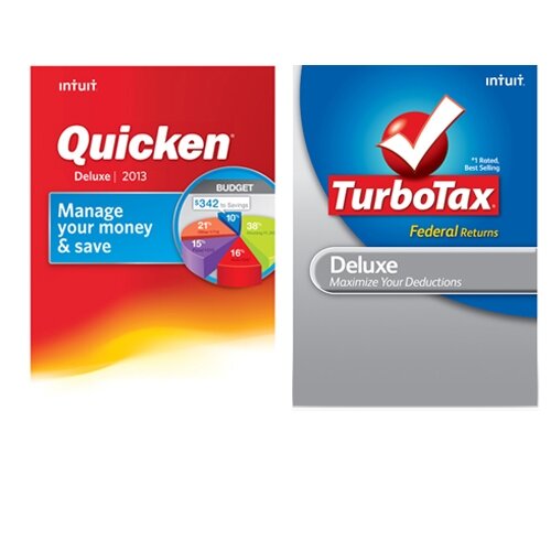 Quicken Deluxe 2013 + TurboTax Deluxe 2012 Combo best price