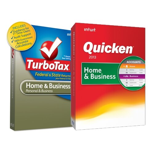 Quicken Home Business 2013 + TurboTax Home Business 2012 Combo best price