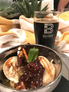 Porter Coffee Ice Cream with Chocolate Bark + Iron Belly Porter